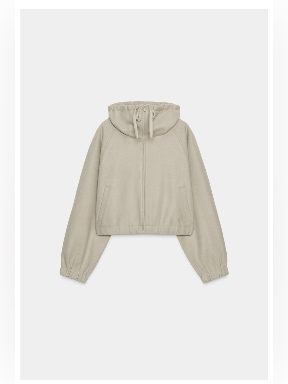 Zara Matching Set Oversized 2-Piece Bomber Jacket and Barrel Pants Gray Green - Picture 7 of 16